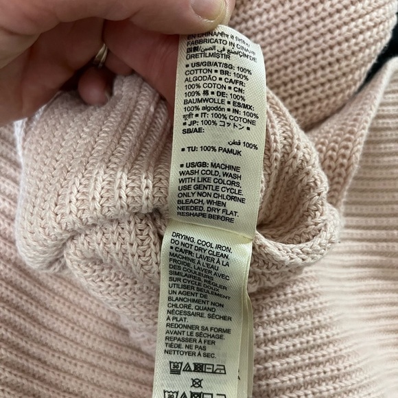 Goodthreads Women's Blush Pink V-Neck Sweater - 100% Cotton- Size Small - Picture 11 of 13